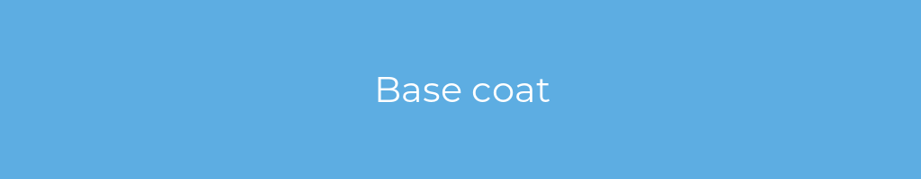 La imagen muestra un fondo azul con un texto centrado en letras blancas que muestra la palabra base-coat 