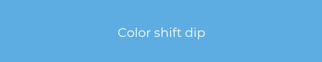 La imagen muestra un fondo azul con un texto centrado en letras blancas que muestra la palabra color-shift-dip 