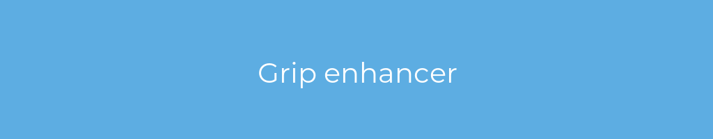 La imagen muestra un fondo azul con un texto centrado en letras blancas que muestra la palabra grip-enhancer 