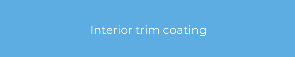La imagen muestra un fondo azul con un texto centrado en letras blancas que muestra la palabra interior-trim-coating 