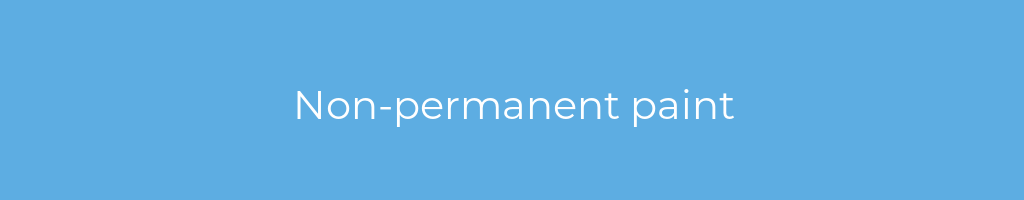 La imagen muestra un fondo azul con un texto centrado en letras blancas que muestra la palabra non-permanent-paint 