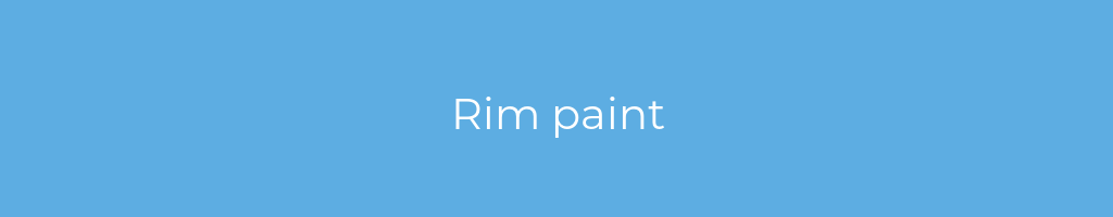 La imagen muestra un fondo azul con un texto centrado en letras blancas que muestra la palabra rim-paint 